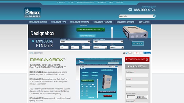 The DESIGNABOX® online ecommerce landing page. 